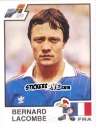 Sticker Bernard Lacombe - UEFA Euro France 1984 n. 52 - Panini