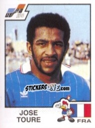 Sticker Jose Toure - UEFA Euro France 1984 n. 53 - Panini