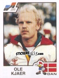 Figurina Ole Kjaer - UEFA Euro France 1984 n. 63 - Panini