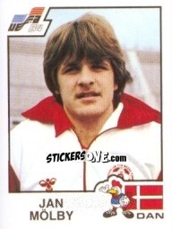 Sticker Jan Molby - UEFA Euro France 1984 n. 66 - Panini