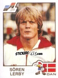 Sticker Soren Lerby - UEFA Euro France 1984 - Panini