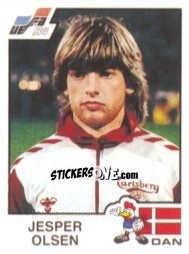 Sticker Jesper Olsen - UEFA Euro France 1984 - Panini
