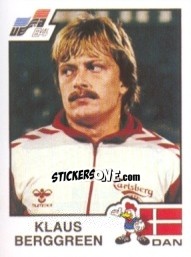 Sticker Klaus Berggreen - UEFA Euro France 1984 - Panini