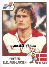 Sticker Preben Elkjaer-Larsen - UEFA Euro France 1984 n. 80 - Panini