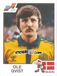 Sticker Ole Qvist - UEFA Euro France 1984 n. 81 - Panini