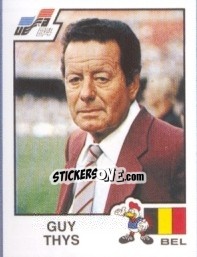 Cromo Guy Thys - UEFA Euro France 1984 - Panini