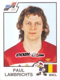 Sticker Paul Lambrichts - UEFA Euro France 1984 n. 89 - Panini