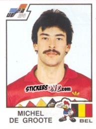 Sticker Michel De Groote - UEFA Euro France 1984 n. 93 - Panini