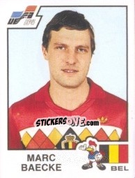 Sticker Marc Baecke - UEFA Euro France 1984 - Panini