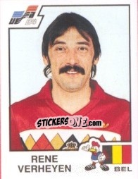 Sticker Rene Verheyen - UEFA Euro France 1984 - Panini