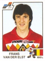 Sticker Frans Van Der Elst - UEFA Euro France 1984 - Panini