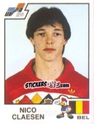 Sticker Nico Claesen - UEFA Euro France 1984 n. 102 - Panini