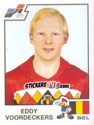 Sticker Eddy Voordeckers - UEFA Euro France 1984 - Panini