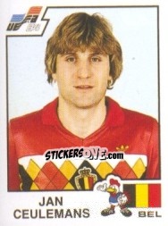Sticker Jan Ceulemans - UEFA Euro France 1984 - Panini