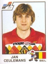Sticker Jan Ceulemans - UEFA Euro France 1984 n. 105 - Panini