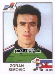 Cromo Zoran Simovic - UEFA Euro France 1984 - Panini