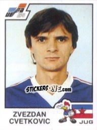 Sticker Zvezdan Cvetkovic - UEFA Euro France 1984 - Panini