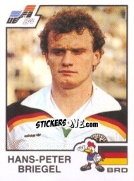 Sticker Hans-Peter Briegel - UEFA Euro France 1984 - Panini