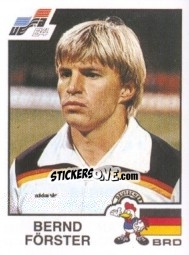 Sticker Bernd Forster - UEFA Euro France 1984 n. 140 - Panini