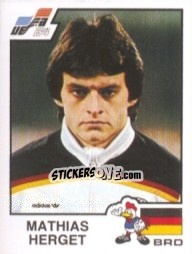 Figurina Mathias Herget - UEFA Euro France 1984 - Panini