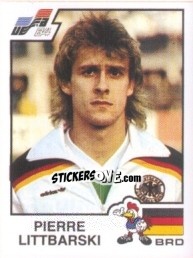 Sticker Pierre Littbarski - UEFA Euro France 1984 - Panini
