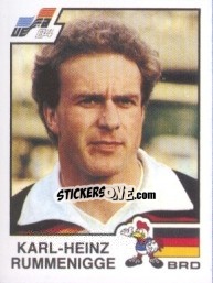 Sticker Karl-Heinz Rummenigge - UEFA Euro France 1984 n. 155 - Panini