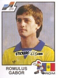 Sticker Romulus Gabor - UEFA Euro France 1984 n. 205 - Panini