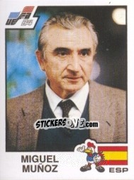 Figurina Miguel Munoz - UEFA Euro France 1984 - Panini