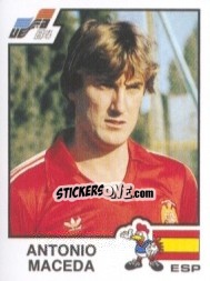 Sticker Antonio Maceda - UEFA Euro France 1984 - Panini