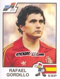 Sticker Rafael Gordillo - UEFA Euro France 1984 - Panini