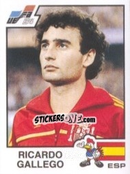 Figurina Ricardo Gallego - UEFA Euro France 1984 - Panini