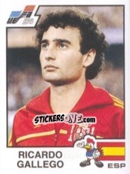 Cromo Ricardo Gallego - UEFA Euro France 1984 n. 221 - Panini