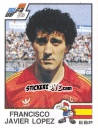 Cromo Francisco Javier Lopez - UEFA Euro France 1984 - Panini