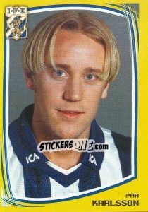 Figurina Pär Karlsson - Fotboll. Allsvenskan 2000 n. 62 - Panini