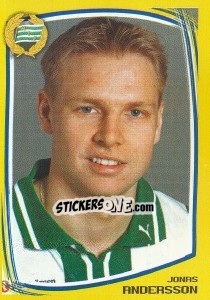 Sticker Jonas Andersson - Fotboll. Allsvenskan 2000 - Panini
