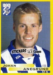 Cromo Johan Anegrund - Fotboll. Allsvenskan 1999 - Panini