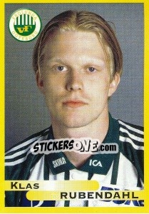 Sticker Klas Rubendahl - Fotboll. Allsvenskan 1999 - Panini