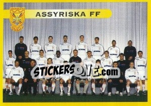 Sticker Assyriska FF (Lagbild) - Fotboll. Allsvenskan 1999 - Panini