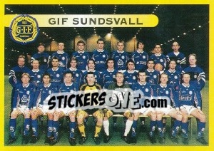 Sticker GIF Sundsvall (Lagbild) - Fotboll. Allsvenskan 1999 - Panini