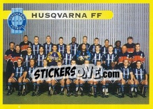 Cromo Husqvarna FF (Lagbild) - Fotboll. Allsvenskan 1999 - Panini