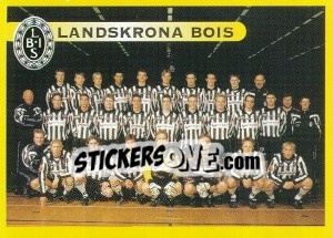 Cromo Landskrona Bois (Lagbild) - Fotboll. Allsvenskan 1999 - Panini