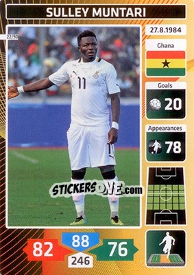 Sticker Sulley Muntari (Ghana) - Die Fußballstars 2014 präsentiert von CBF Brasil n. 22 - Panini