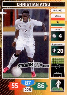 Sticker Christian Atsu (Ghana) - Die Fußballstars 2014 präsentiert von CBF Brasil - Panini