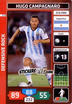 Sticker Hugo Campagnaro (Argentina) - Die Fußballstars 2014 präsentiert von CBF Brasil n. 37 - Panini