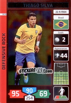 Sticker Thiago Silva (Brazil) - Die Fußballstars 2014 präsentiert von CBF Brasil n. 39 - Panini