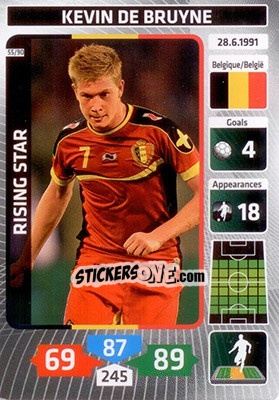 Sticker Kevin De Bruyne (Belgium) - Die Fußballstars 2014 präsentiert von CBF Brasil n. 55 - Panini