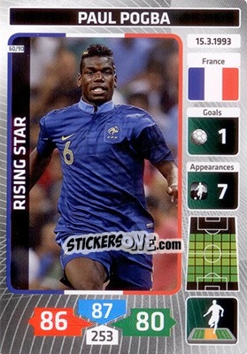 Sticker Paul Pogba (France) - Die Fußballstars 2014 präsentiert von CBF Brasil n. 60 - Panini