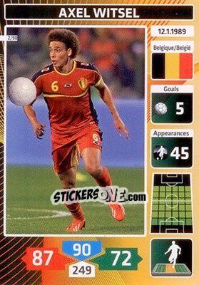 Sticker Axel Witsel (Belgium) - Die Fußballstars 2014 präsentiert von CBF Brasil n. 2 - Panini