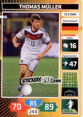 Sticker Thomas Müller (Germany) - Die Fußballstars 2014 präsentiert von CBF Brasil n. 8 - Panini