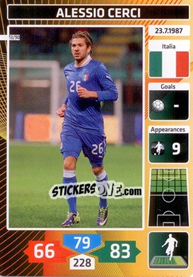 Sticker Alessio Cerci (Italy) - Die Fußballstars 2014 präsentiert von CBF Brasil n. 13 - Panini